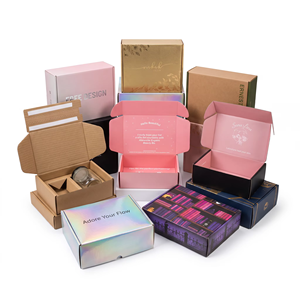 Caja de cartón para envío urgente de comercio electrónico, caja de correo con logotipo personalizado, caja de embalaje de envío corrugado - Product Image 1