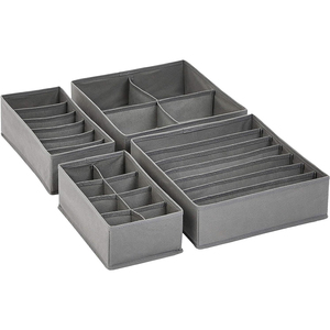Organiseur de placard de chambre pliable en tissu non tissé, séparateurs de tiroirs personnalisables avec logo pour le rangement de <span class=keywords><strong>sous</strong></span>-vêtements, chaussettes et accessoires - Product Image 1