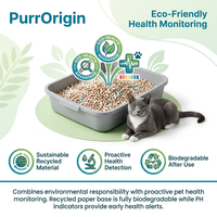 Laisi Almohadillas Desodorizantes para Orina de Gato, Gruesas, Altamente Absorbentes, Desechables, con Carbón de Bambú, Faktor de Infrarrojos Lejanos, Desinfectantes, Doble Acción