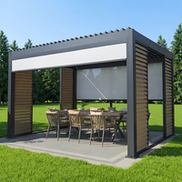 Pergola à lames orientables en aluminium, résistante au vent, imperméable et antirouille