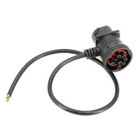 Cable Personalizado SAE J1939 Verde con Conector Deutsch de 9 Pines a Extremo Abierto |   Cable Blindado con Conector para Diagnóstico de Camiones