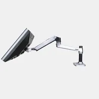 Support de moniteur de bureau en aluminium XSJ8012C à fixation par pince, bras à ressort mécanique, levage libre, mouvement complet, support TV, capacité de charge 10 kg