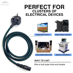 High-end voedingskabel 3-pins gefuseerd UK BS laptop stroomkabel Home Theater systeem stroomkabel voor krachtige servers - Product Image 5