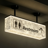 Enseigne lumineuse LED double face personnalisée pour mur, avec logo d'entreprise, étanche, pour intérieur/extérieur, pour bâtiments et magasins