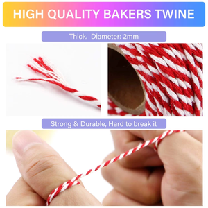 Chất Lượng Cao Bông Sợi Dây Thừng 2Mm * 100M Màu Đen Và Vàng Zongzi Dây Màu <span class=keywords><strong>Twine</strong></span> Baker <span class=keywords><strong>Twine</strong></span> 2 Màu Sắc Bông Sợi Dây Thừng Cho Hàng Thủ Công Tự Làm Thực Phẩm - Product Image 6