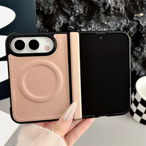 เคสโทรศัพท์มือถือแบบพับได้แม่เหล็กหนังกันกระแทก รุ่น 2026 สำหรับ iPhone 18 Fold ultra ลายเส้นฝ้า แม่เหล็กปิดหน้าจอ ฝาหลัง PC - Product Image 1