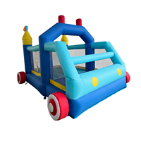 Grande voiture gonflable pour enfants, château gonflable familial pour deux enfants