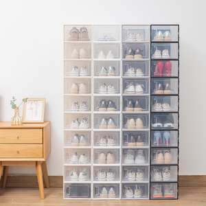 Wholesale Detachable Front Open Breathable Sneaker Shoes <strong>Storage</strong> Box Multi-Use Stackable <strong>Plastic</strong> Shoe <strong>Bin</strong> - Product Image 4