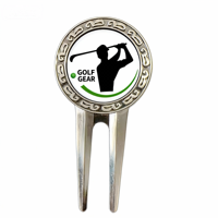 Outil de réparation de divots de golf en acier étanche de haute qualité avec fourche à clip en alliage de zinc et accessoires de marqueur de balle de golf