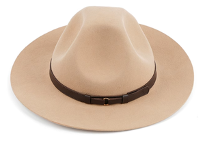 A111202 Chapeau en feutre 100% laine australienne, style haut-de-forme à large bord rigide, unisexe, à quatre bosses avec ruban, décontracté, réglable, toutes saisons - Product Image 2