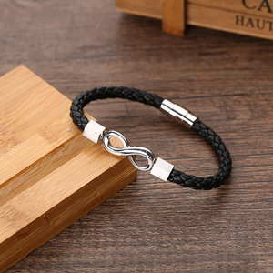 Pulsera de Cuero Trenzado para Hombre, Estilo Coreano, Accesorio de Moda, Venta al Por Mayor del Fabricante, Disponible en Stock - Product Image 3