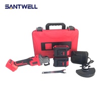 Meuleuse d'angle sans fil 21V sans balais 100mm avec interrupteur à glissière et batterie 3.0Ah pour la découpe murale, le meulage et le conditionnement des surfaces
