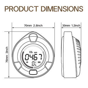 4 in 1 taşınabilir karbon dioksit dedektörü CO Alarm kamp seyahat için hava kalitesi monitör - Product Image 6