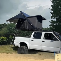 Tente de toit moderne en aluminium pour voiture, type coquille triangulaire, en toile, quatre saisons, imperméable, ouverture rapide automatique, double couche, vente en gros