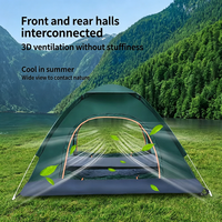 Tente de camping Oxford quatre saisons, dôme interconnecté avant-arrière, une chambre, ventilation 3D, respirante, imperméable, montage rapide et automatique