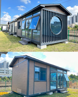 Maisons préfabriquées modulaires de luxe portatives de conteneur plat prêtes détachables pour le panneau sandwich d'hôtel de magasin d'appartement de villa
