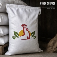 Sac tissé en polypropylène recyclable sur mesure de 20 kg et 40 kg, fond cousu, film BOPP laminé, impression de logo personnalisée pour l'alimentation animale