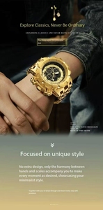 Reloj de lujo dorado multifunción para hombre, cronógrafo, reloj de negocios, reloj transfronterizo de Europa y América - Product Image 5