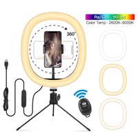 Trépied de photographie de bureau à gradation de 10 pouces, lumière de remplissage led beauté Tik Tok live anneau de téléphone portable