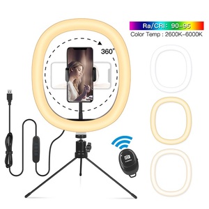 Trépied de photographie de bureau à gradation de 10 pouces, lumière de remplissage led beauté <span class=keywords><strong>Tik</strong></span> <span class=keywords><strong>Tok</strong></span> live anneau de téléphone portable - Product Image 4