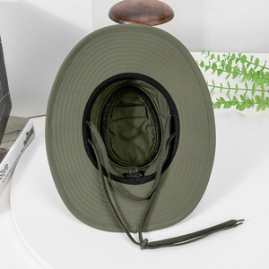 Sombrero de Sol de Ala Ancha con Correa para la Barbilla, Estilo Safari, Sombrero de Malla, Ajustable, Plegable, para Senderismo, Playa y Pesca - Product Image 6