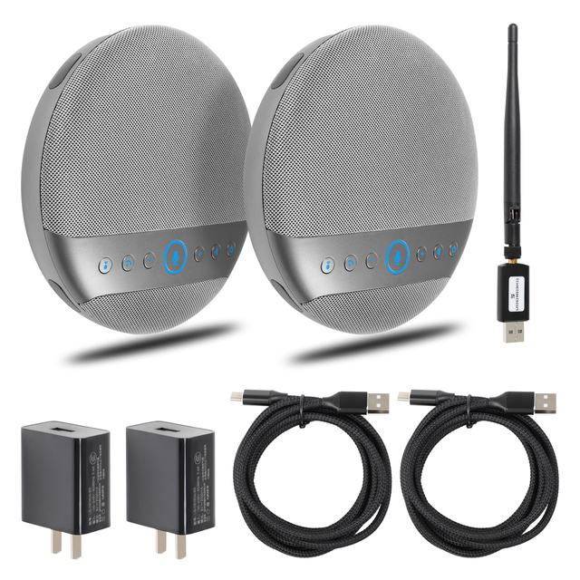 2024 VC500  Conference Speakerphone  Bluetooth  Daisy Chain  Microphone Wireless Speakerphone for Conference and Livestreaming