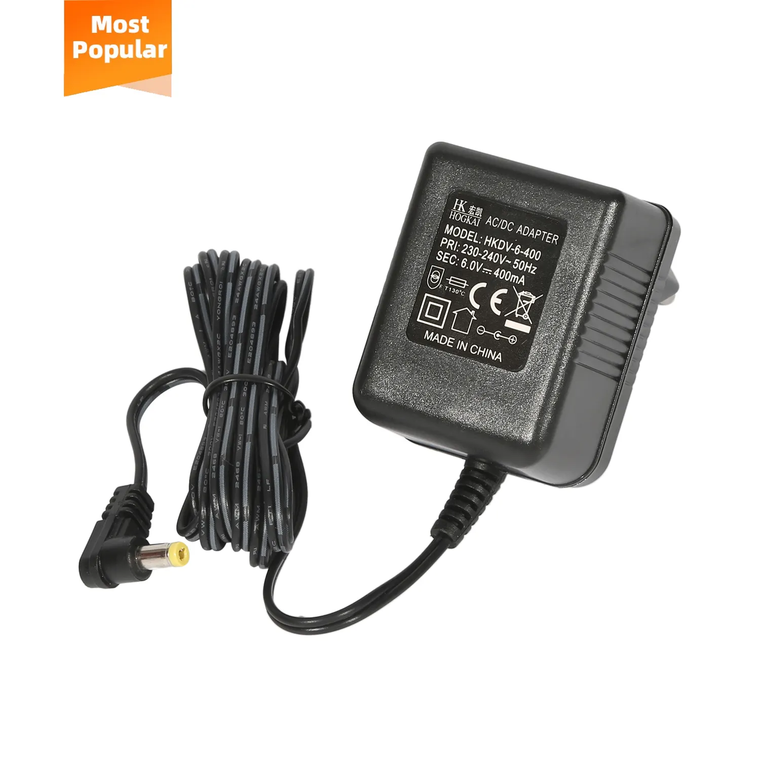 Caricabatterie universale US EU AU adattatore intercambiabile da ca a cc alimentatore switching adattatore 6v 0.4a