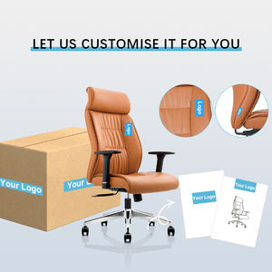 Bán buôn trung trở lại Nâu PU da phòng chờ 4 chân điều hành hội nghị khách truy cập văn phòng họp ghế - Product Image 5