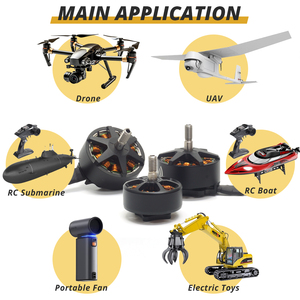 Hiệu suất cao 10V-22V DC 900kv 1300kv FPV đua Drone động cơ n52uh nam châm cao lực đẩy không chổi than động cơ nam châm vĩnh cửu - Product Image 4
