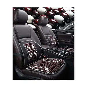 Xiangta Fashion 2024 New Design Luxury Leather Car Seat Covers Fit For Universal Wooden Bead Car Seats Cushion