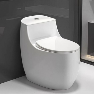 <span class=keywords><strong>WC</strong></span> monobloc moderne à siphon, double chasse, en céramique blanche, pour hôtel, appartement, salle de bain, vente directe usine, OEM, ODM - Product Image 1