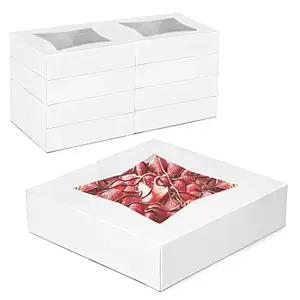 新製品はサイズとロゴをカスタマイズできます白い折りたたみ段ボール箱フルーツケーキ包装カートン