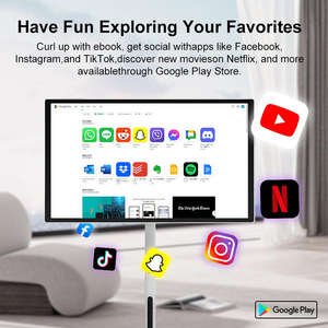 TV portátil inteligente de 32 pulgadas, pantalla móvil táctil capacitiva, pantalla LCD IPS de 1080P, Monitor de TV Android con soporte, altavoz de batería - Product Image 2