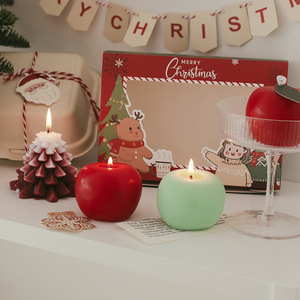 Velas Aromáticas con Forma de Manzana, Decoraciones Navideñas de Parafina, Regalos con Fragancia, Decoración Festiva - Product Image 1