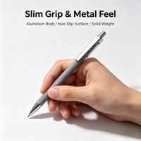 Bolígrafo de Aluminio con Diseño Decorativo Calado, Elegante y Artístico para Regalo de Oficina