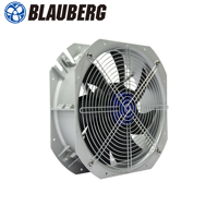 Ventilateur axial DC Blauberg 48V 1080m³/h CE 3C pour l'extraction de fumée et de gaz incendieux, haute performance, durable, personnalisable