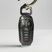 Étui de clé T-carbon pour Mustang, accessoires intérieurs de voiture en fibre de carbone, coque de clé de voiture avec 4/5 boutons, vente directe usine