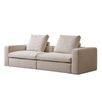 Ensemble de canapés modulaires Zayshine, style italien moderne et luxueux, en tissu sablé, pour salon, 3 places, en forme de I, villa, appartement, hôtel, canapé au sol