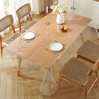 Nappe transparente en PE en gros, film protecteur de table, imperméable et résistant à l'huile, nappe de table pour la maison