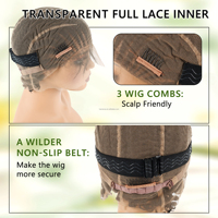 Perruques courtes en dentelle complète tressées en cornrows, perruques synthétiques en dentelle tressée avec cheveux de bébé, tresses faites à la main sans nœuds pour femmes noires