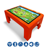 Mesa de juegos de rompecabezas multipantalla táctil para interiores de 43 y 55 pulgadas, entretenimiento educativo para niños, materiales metálicos de madera, equipo de publicidad