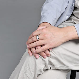 Unisex Smooth Titanium Steel <b>Ring</b> K-R433 Simple Design High-End Pinky <b>Ring</b> Gift Jewelry - Product Image 2