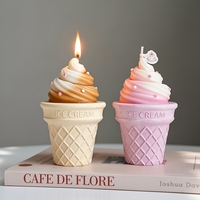Bougie parfumée en cire de soja en forme de crème glacée créative, souvenirs, cadeaux, fête d'anniversaire, décoration de la maison, bougies aromatiques originales en forme de dessert