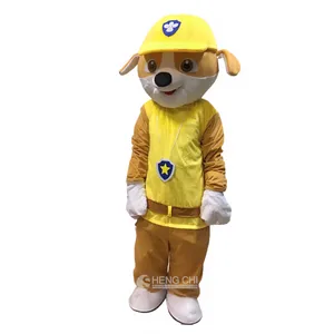 跑步有趣的爪狗巡逻吉祥物服装定制狗毛绒毛皮吉祥物成人角色扮演套装