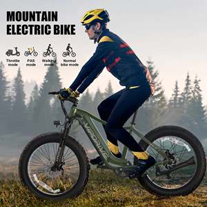 Vipdrive 26 \ "bicicleta de montaña eléctrica de doble suspensión neumático gordo mejor 48V 15AH batería envío directo para nieve playa bicicleta eléctrica - Product Image 5