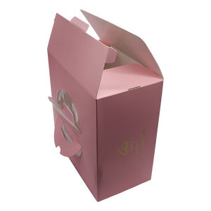 Imprimir logotipo 100% caja de embalaje de alimentos de papel de cartón reciclable caja de regalo de pastel de cumpleaños creativa personalizada con asa - Product Image 3