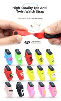 Jam Tangan Elektronik Plastik LED Digital Kartun Baru Grosir, Tahan Air, untuk Luar Ruangan, Hadiah Kreatif untuk Pelajar