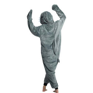 Vente en gros de pyjamas en polaire pour adultes, mignons, en forme d'animaux, <span class=keywords><strong>kigurumi</strong></span>, polaire à capuche, vêtements de nuit, assortis à la famille, cosplay, cadeau de Noël - Product Image 3