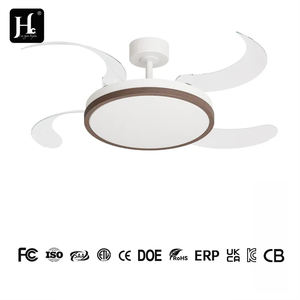 Ventilateur de plafond LED invisible rétractable de haute qualité, personnalisable, pour l'intérieur, 42W, 42 pouces, ABS, 4 pales, avec télécommande - Product Image 4