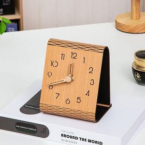 Nuovo modello multifunzionale intagliato allarme digitale silenzioso in <span class=keywords><strong>legno</strong></span> scrivania orologio per camera da letto - Product Image 2